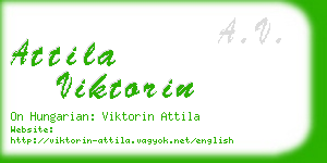 attila viktorin business card